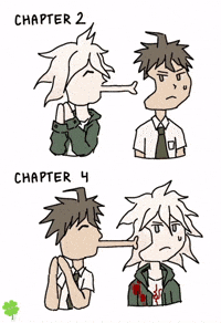 Nagito Komaeda Hajime Hinata GIF