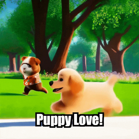 Puppy Love Dog GIF by Guinea Gambino