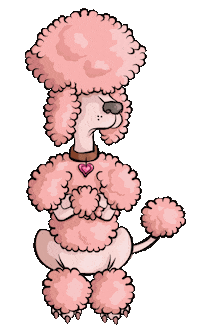 rickkhughes dog pink glow attitude Sticker