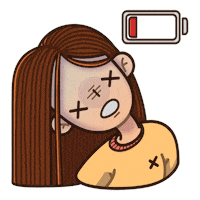 Tired Zombie Sticker