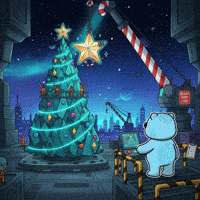 Decorating Merry Christmas GIF by Kanpai Pandas