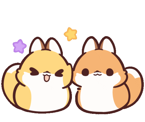 Happy Fox Sticker