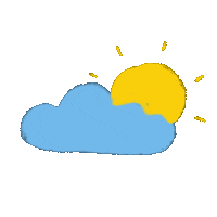 Sun Clouds Sticker