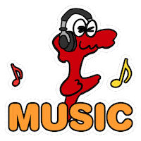 shinjukuflags music f headphones flags Sticker