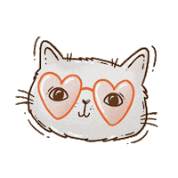 Cat Love Sticker by Tania S.