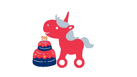 25Th Anniversary Party Unicorn Sticker by I CAN READ INDONESIA