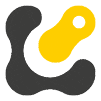 lefucineart art logo design yellow Sticker