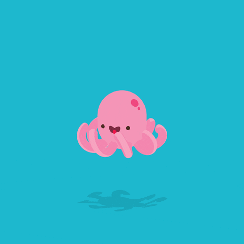 Pink Octopus GIF by Miguelgarest