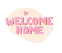 love pink design home welcome Sticker