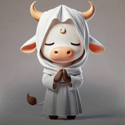 Cow Pray GIF by Sagemoohammad