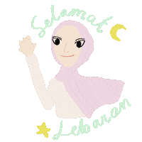 Eid Al Fitr Hijab Sticker