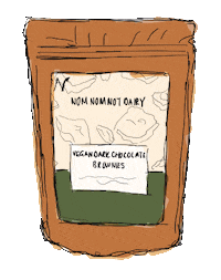 nomnomnotdairy vegan brownies veganbrowniemix nomnomnotdairy Sticker