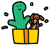 Dog Celebration Sticker by Joguman Studio