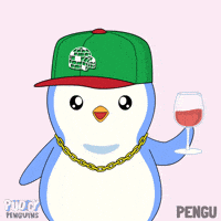 Like A Boss Cheers GIF by Pudgy Penguins
