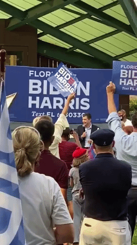 Pete Buttigieg Interrupted by Protester at Biden Campaign Event in St Petersburg, Florida