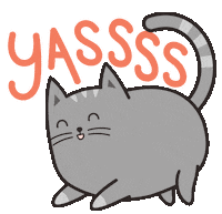 Fat Cat Yes Sticker by Meowingtons