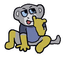 vemrill monkey max picking nose vemrill Sticker