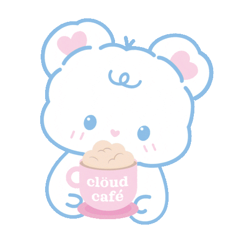 CloudCafe coffee bear cloud cafe Sticker