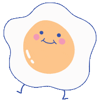 Egg Yolk Sticker by Marie Boiseau