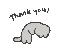 Cat Thanks Sticker