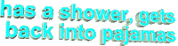 Night Shower Sticker by AnimatedText