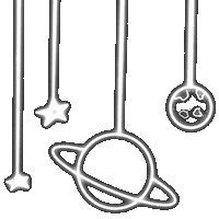 White Lines Space Sticker