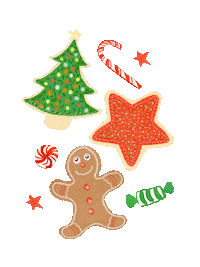 Baking Christmas Tree Sticker