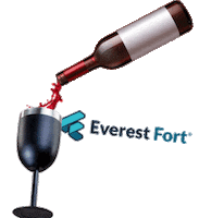 Everest_Fort drink wine glass wine oclock Sticker