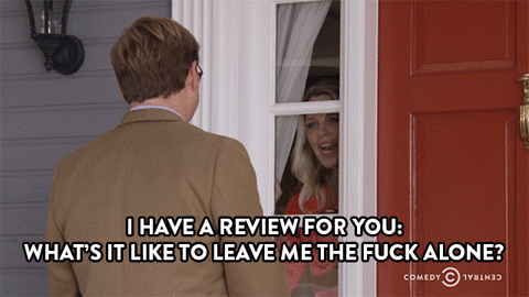leave me alone review GIF by Comedy Central