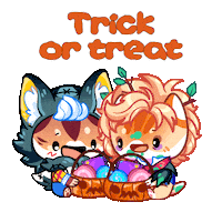 Trick Or Treat Cat Sticker by Mino Games