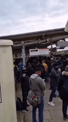 'What a Joke': Train Delays Lead to Busy Platform at London Station