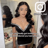 Model Black Dress GIF