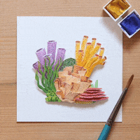 NVillustration animation stopmotion tiny coral GIF