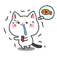 cat eating Sticker