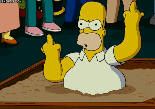 animation flipping the bird GIF by Cheezburger