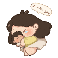 Sad I Love You Sticker by Cosytales