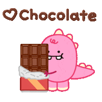 Happy Chocolate Bar Sticker by DINOSALLY
