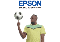 Usain Bolt Football Sticker by Epson Europe