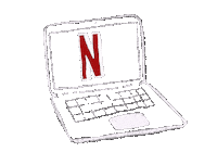 Netflix Computer Sticker by C tout toi