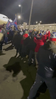 Bills Fans Greet Team at Airport After Season-Ending Loss