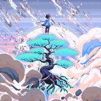 Sachcoothearty pixelart sun power kid GIF