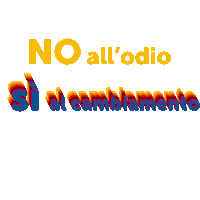 no all'odio si al cambiamento Sticker by Progressi