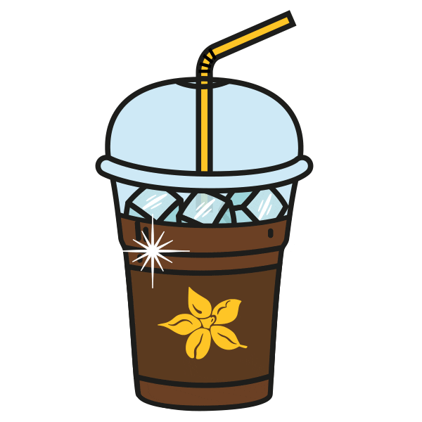 Iced Coffee Sparkle Sticker by Coffee Island Cyprus