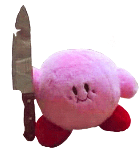Thevishisland giphycreatortest knife kirby kirby knife Sticker
