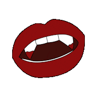 Lips Vampire Sticker by CG Labs