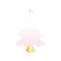 Pink Christmas Tree Sticker by By Bird