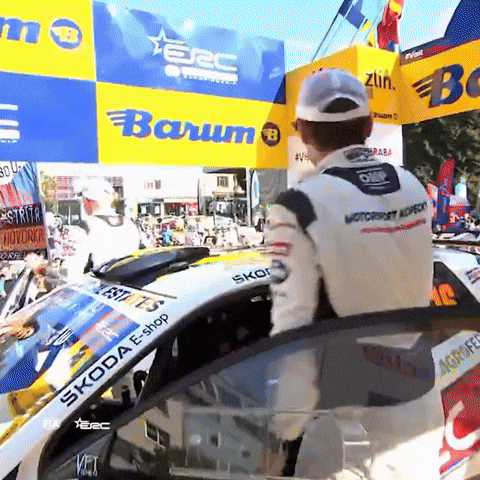 Erc Hello GIF by FIA European Rally Championship