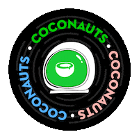 coconutsdotco text stickers badge pin Sticker