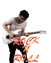 guitar playing Sticker
