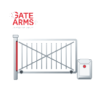 Access Control Gate Open Sticker by GateArms+